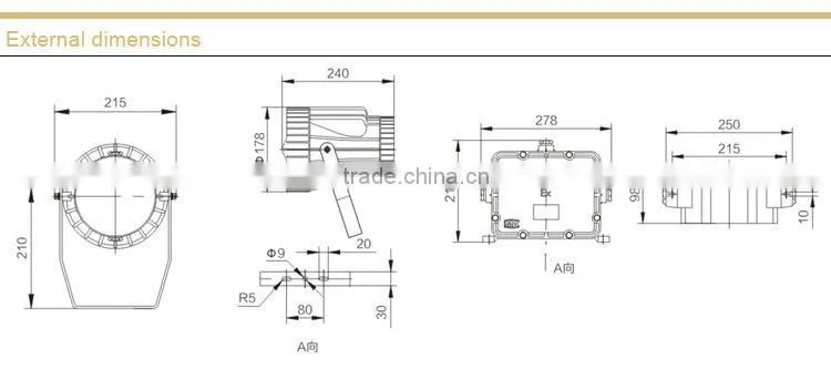 Mining flameproof lamp