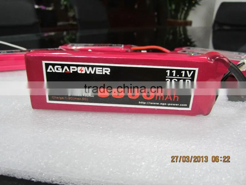 11.1V 3300mah 30C lipo battery| AGA Power RC helicopter battery with EC5 connector