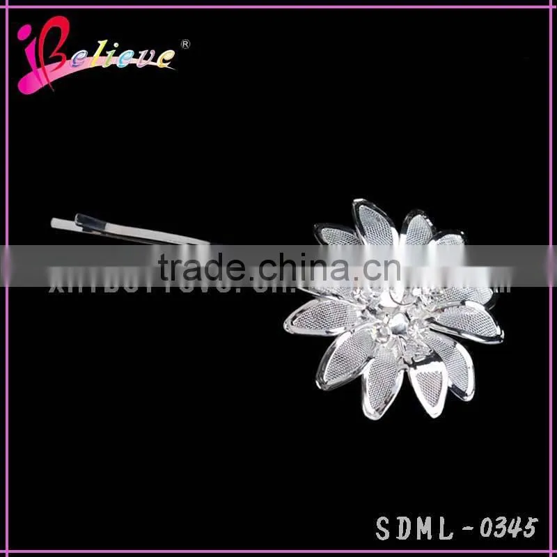 2015 Hair pin made in China products fancy bobby pin,diamond flower hair bobby pin