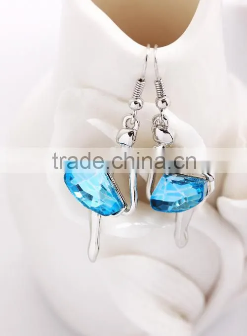 Crystal ballerina earring ballerina jewelry ballet charm earrings