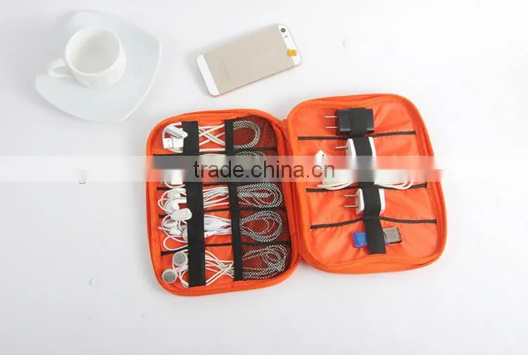 Hot selling USB flash drives case cable power storage bag travel digital organizer