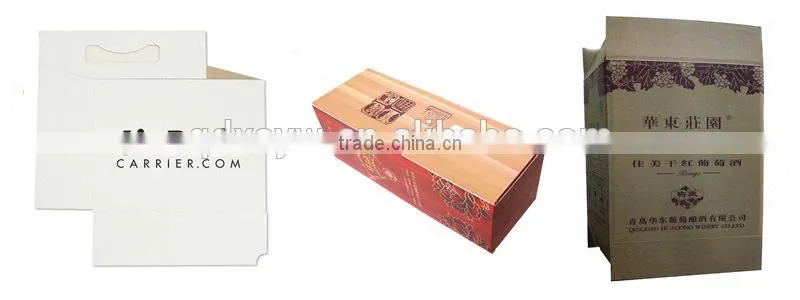 High Quality Red Wine Box Packaging, Wine Bottle Carton Box