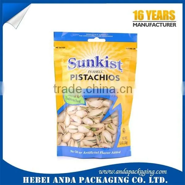 customized cashew nuts packaging material/food packaging for nuts/plast wrap film roll/seeds bags