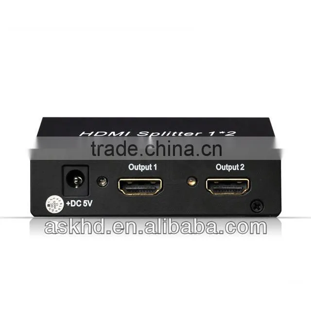 high-quality 1 to 2 1*2 Port HDMI Splitter support 3d hdmi splitter