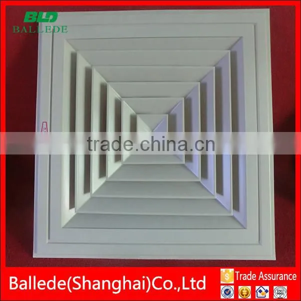 powder coated / anodized square air diffuser with damper HVAC system