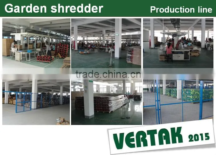 2015 new promotion model plastic garden shredder machine/paper shredder prices