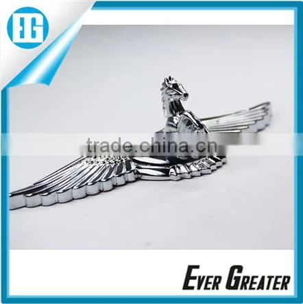 Custom zinc alloy emblems plastic chrome lettering 3M shiny chrome badge ABS plastic badge emblems