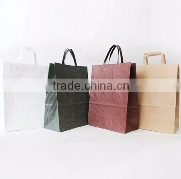 OEM Production Customized White Kraft Craft Paper Bag for wine