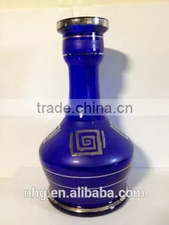 puple soft glass hand blown glass shisha