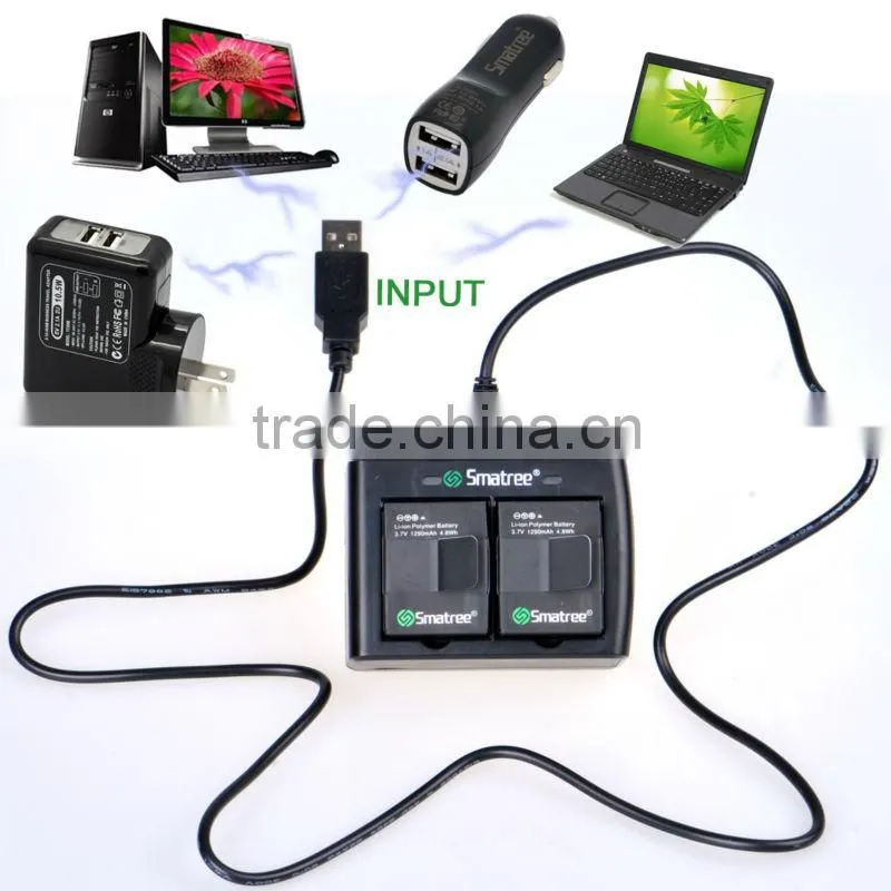 For gopro battery charger with smatree logo hot sale