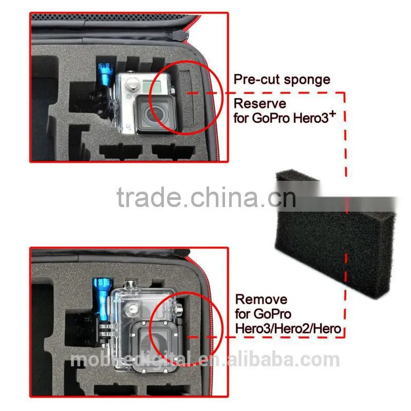 Waterproof shockproof protective travelling case for gopro accessories hero 1 2 3 3+