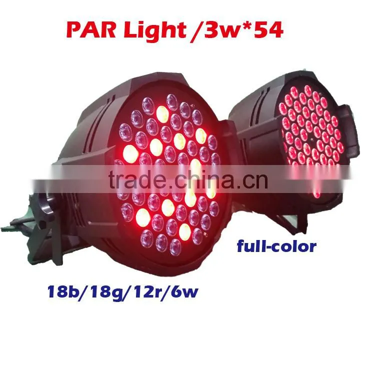 RGBW par light 3 in 1/LED high power par light 3 in 1 /54*3w LED par light 3 in 1