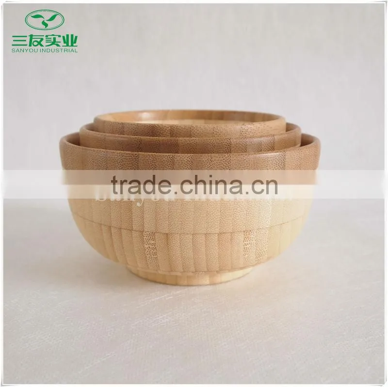 Natural Bamboo Rice Bowl Three Sizes