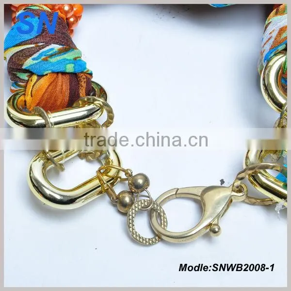 Metal Accesories Scarf Color Silk