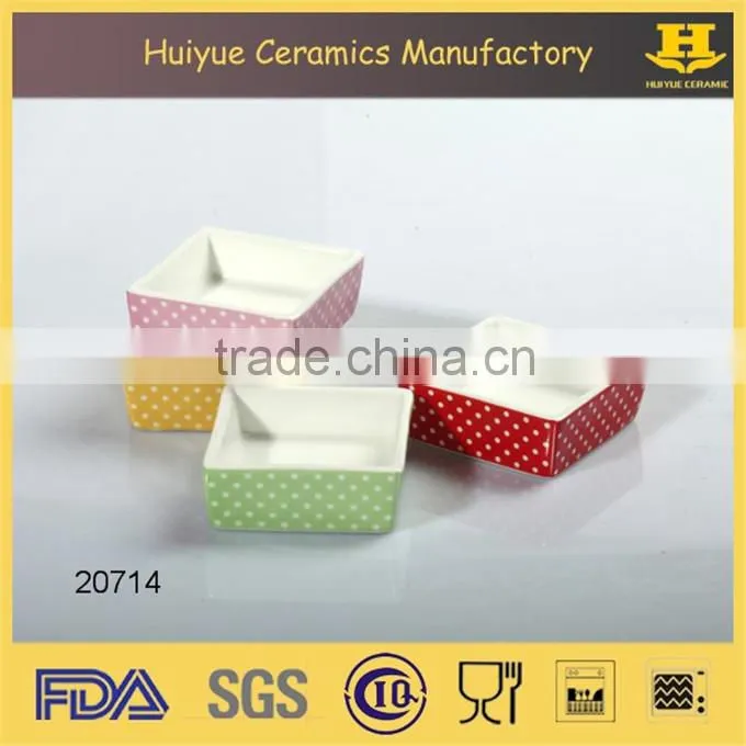 ceramic shell dish with printing ceramic dish with printing dots