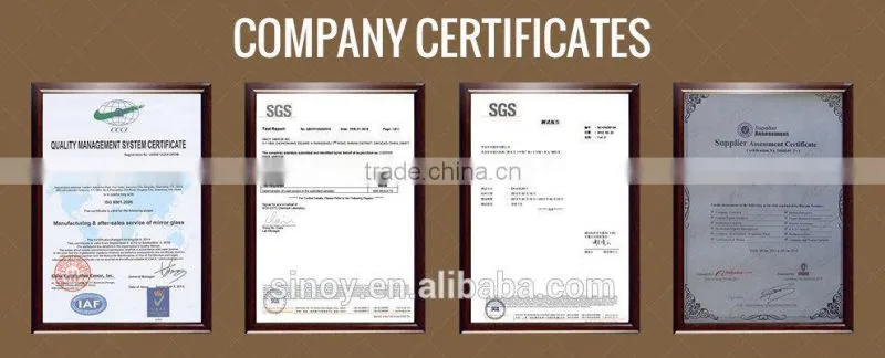 Clear float glass mirror with safety film back, sfety bathroom mirror