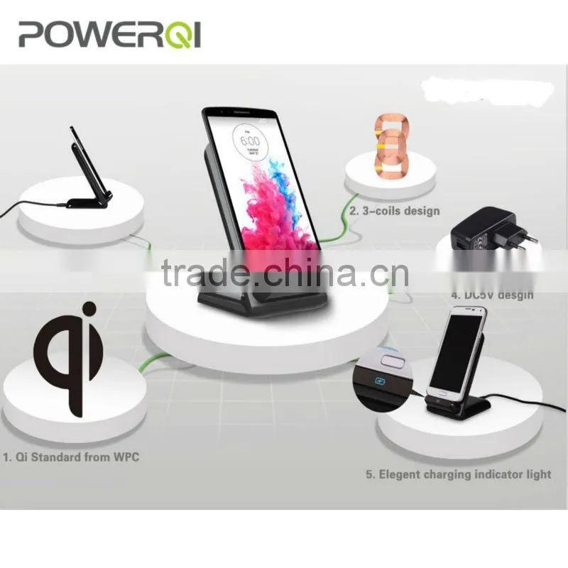 mobilephone case silicon 3 coils wireless stand charger mobile charger