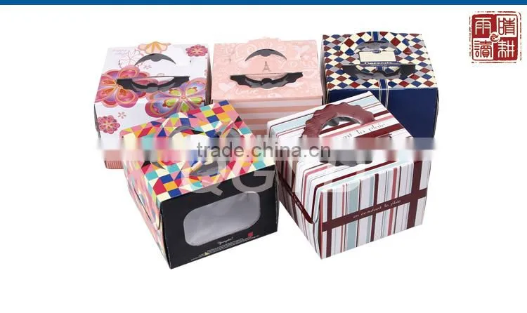 manufacturer custom logo clear plastic cake box packaging