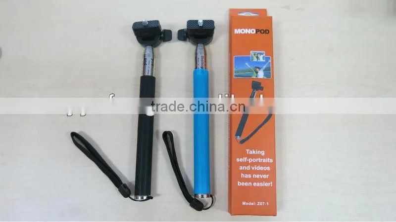 Popular Extendable Monopod For camera and cell Phone with universal holder