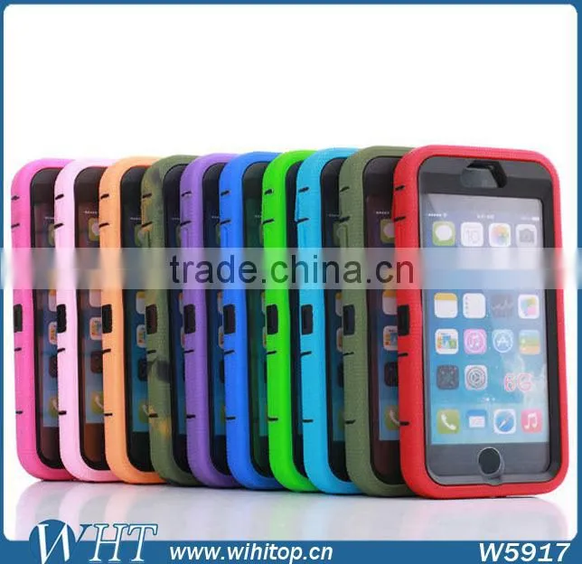3 in 1 Heavy Duty Case with Rotating Ring Design Stand Shockproof Case for iPhone 6 Plus 5.5 Inch
