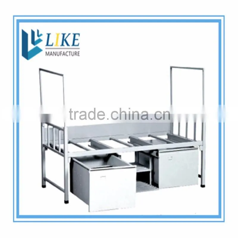 Firm military single bed with cabinet
