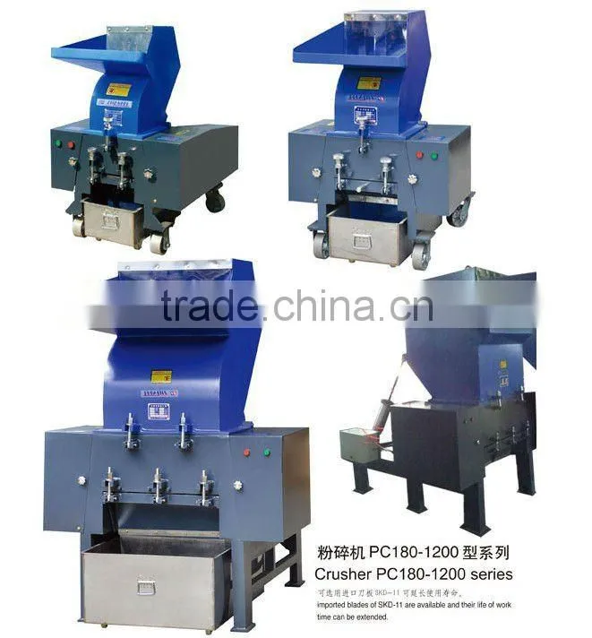 Powerful claw cutter type waste plastic crusher for PE, PP, ABX,PC,PVC