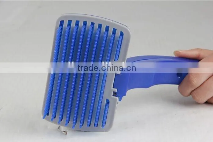 Petsy Self Cleaning Pet Brush Comb Dogs & Cats Pet Massage brush Automatic Plastic Brush