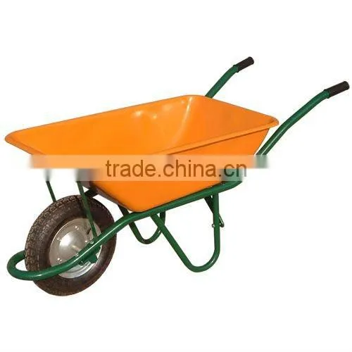 Plastic tray farm wheelbarrows WB6401with pneumatic wheel