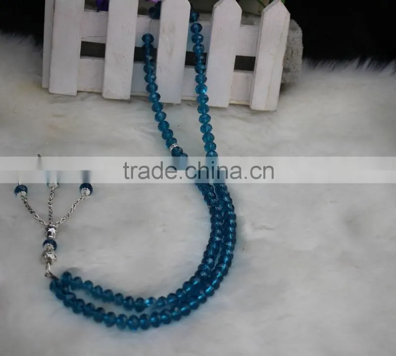 factory directly sale best quality K9 crystal material muslim 99pcs/strand Prayer Beads hot selling