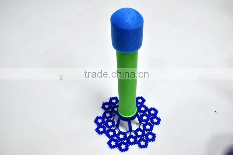 Fun pop-up rocket with bubbles plastic toys