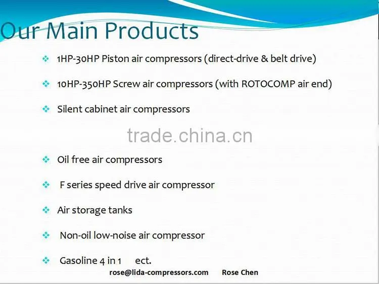 CE 37KW energy saving belt rotary screw air compressor with Germany ROTORCOMP air-end