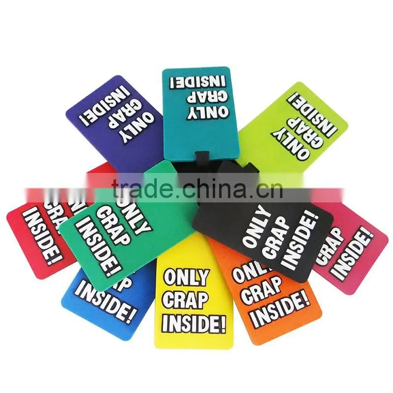 Strap Attach Customized soft PVC Luggage Tag