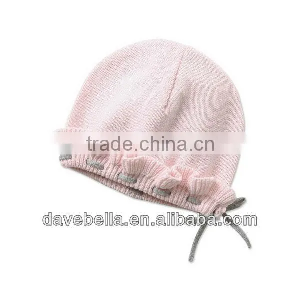 DB289 dave bella autumn winter baby hat earflat caps newborn hat wholesale baby knitted hat