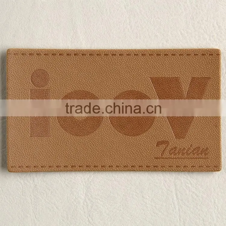 Free Design & Custom leather patch label for men's auto coats