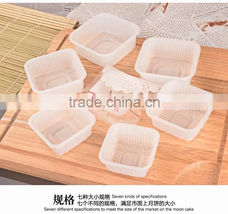 BAKEST new PP material milky white square shape mooncake tray