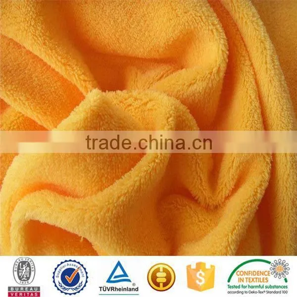 Shaoxing Polyester Textile Coral Fleece Fabric For Blanket and Pajamas