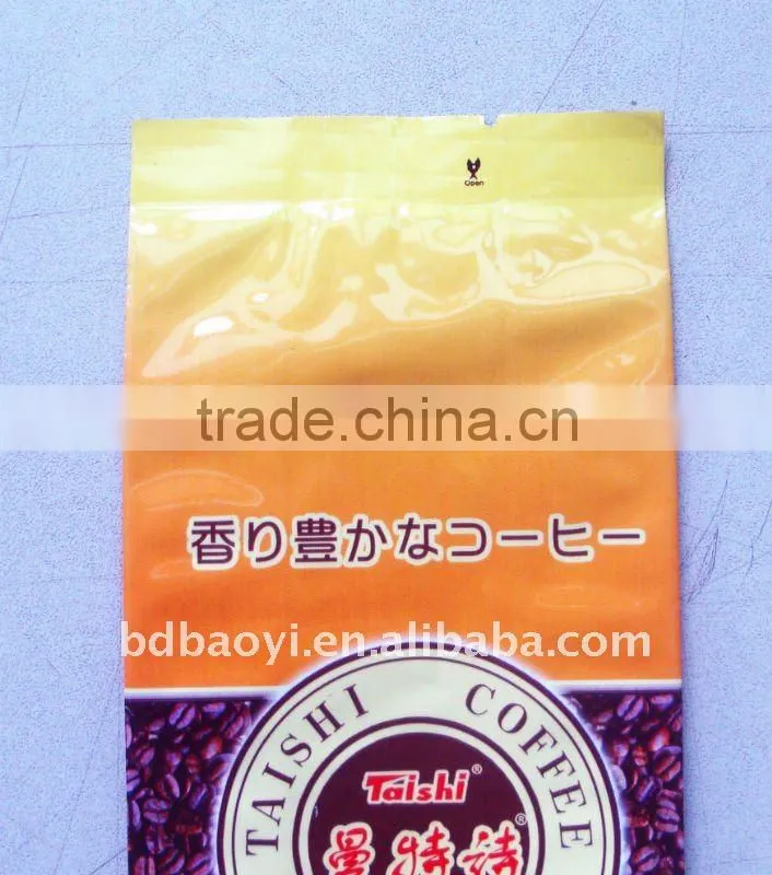 LDPE/VMPET/PET laminated packaging bags for coffee