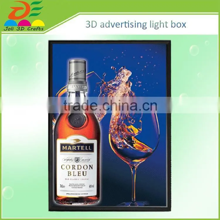 promotional gift outdoor advertising light box/ large size 3d poster light box