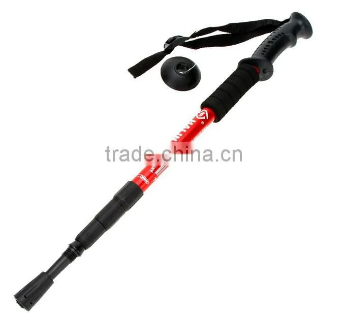 A-OK Hot sale "T" Walking Cane Trekking Pole Telescope Hiking Stick Mountaineering Climb Ultralight Nordic Walking Stick