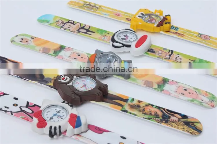 all kinds of cartoon character silicone slap watches