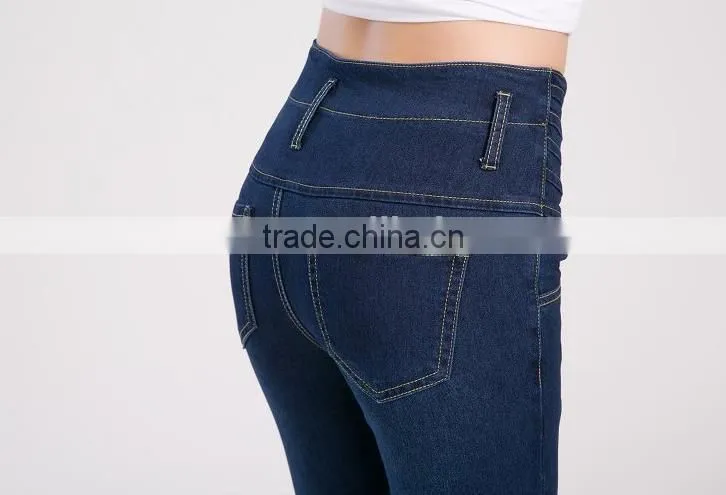 Hot-selling elegant autumn high quality latest design jeans pants