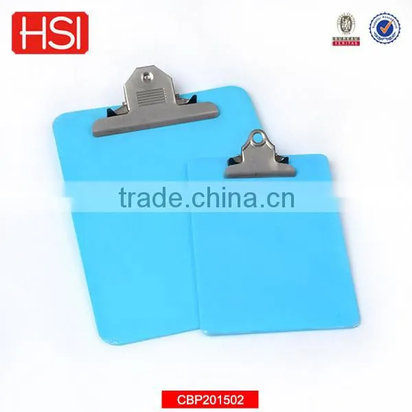 stationery products blue color plastic mini clipboard