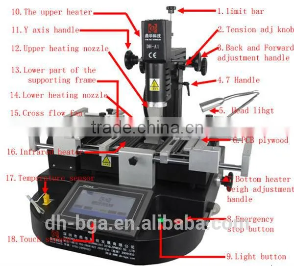 Dinghua DH-A1 hot-selling bga chip soldering desoldering station