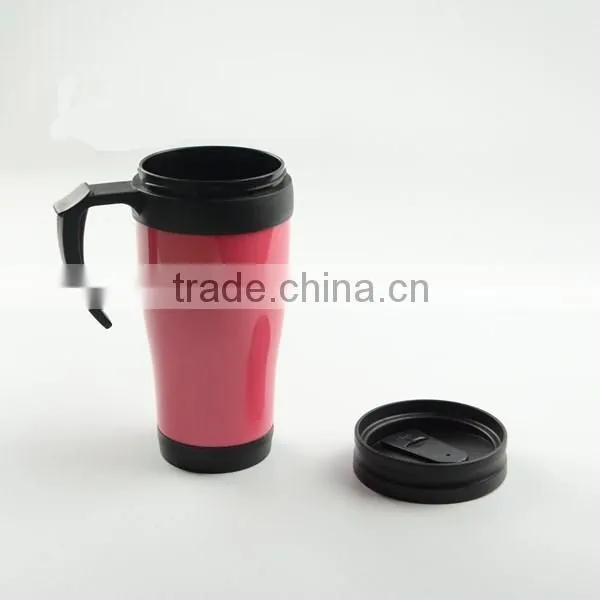 450ml Double Wall Plastic Travel Coffee Mug for promotion