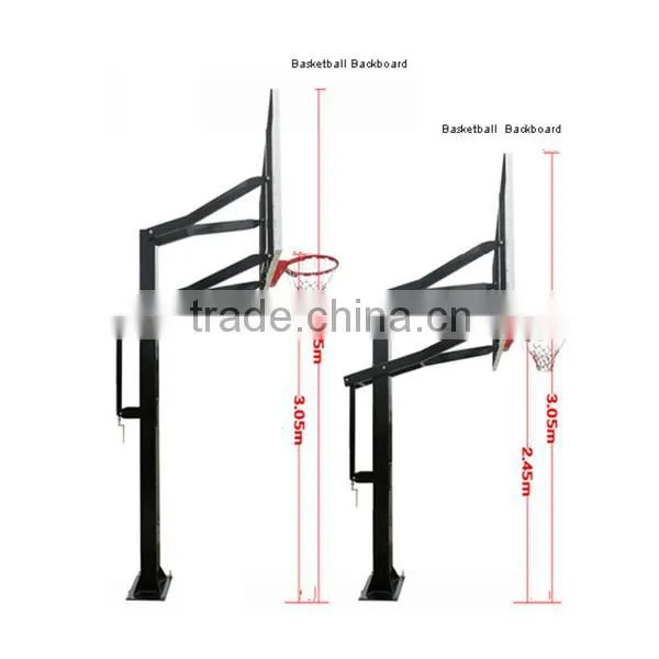 Height Adjustable inground basketball hoop