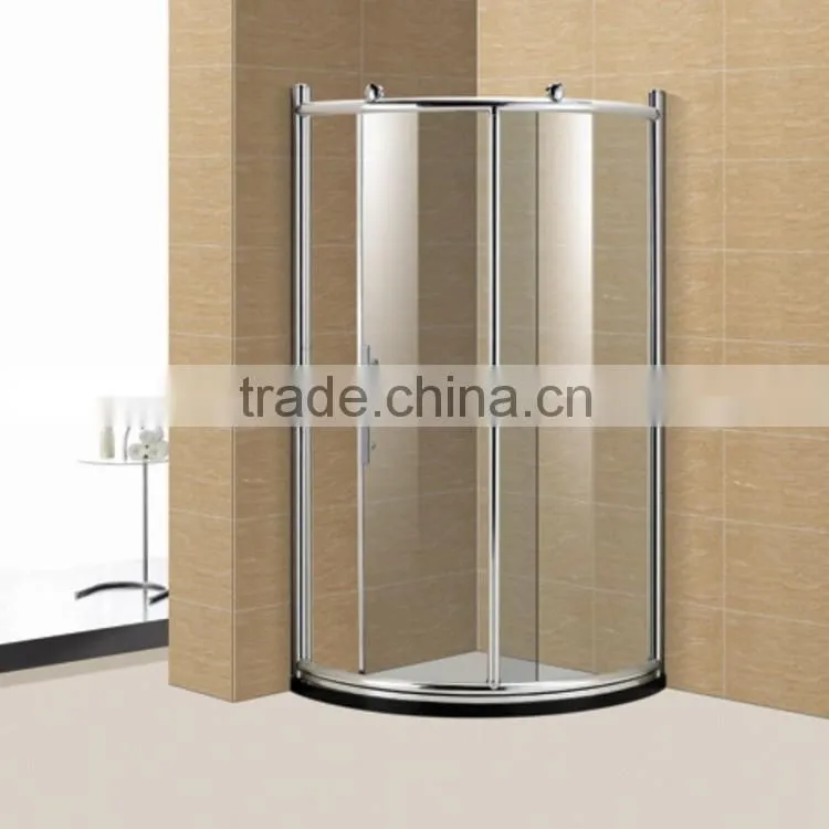 Round Shape Tempered Glass Framed Sliding Shower Enclosure