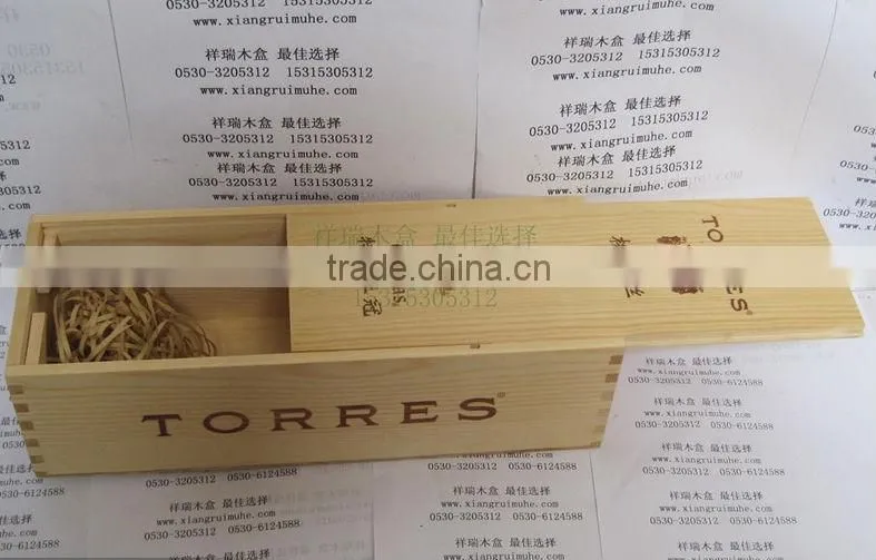 Cheap Wooden Wine Case With a Moving Lid