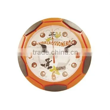 fanny plastic wall clock with cute picture like a football for promotional gift
