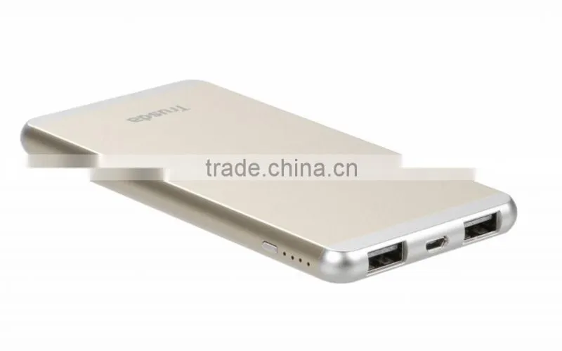 Trusda Custom li-polymer 5000mAh power bank Dual Port Mobile phone charger with 4 LED Indicators
