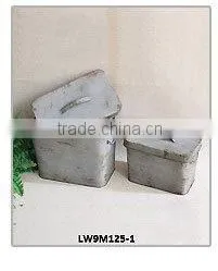 Handcraft Square Lid Vintage Galvanized Tin Storage Box